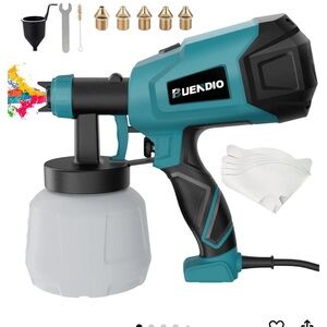PUENDIO Electric Paint Sprayer in Teal and Black